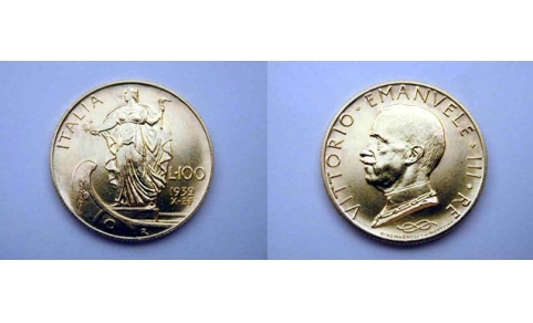 Vitt. Eman. III, 100 Lire 1932 X Raro FDC