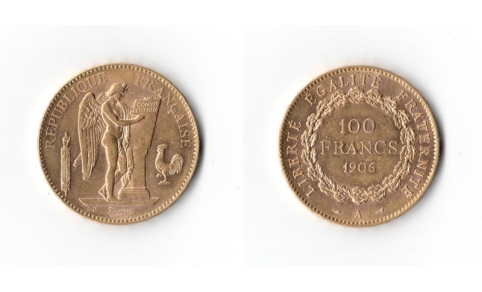 Francia, Angelo 100 Franchi 1906 A qFDC