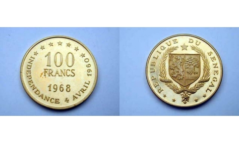 Senegal, 100 Franchi 1968 FDC