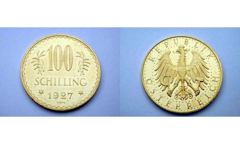 Austria, 100 Schilling 1927 qFDC