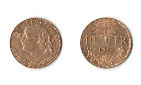 Svizzera, 10 Franchi 1912 qFDC
