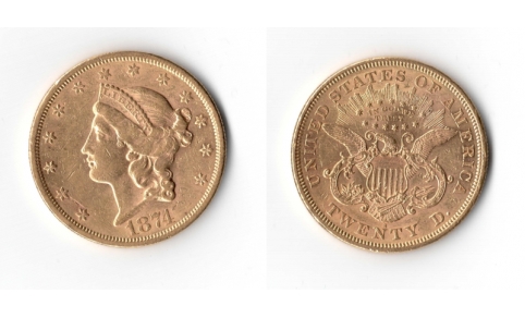 Stati Uniti, 20 Dollari 1874 San Francisco Raro SPL+