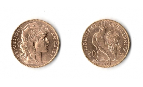Francia, 20 Franchi 1901 A FDC