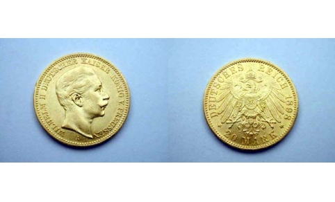 Germania - Prussia, Guglielmo II, 20 Marchi 1898 A SPL+