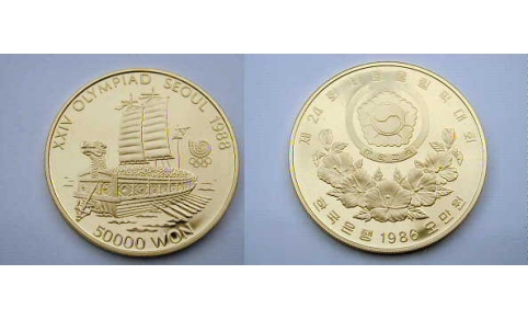 Korea, 50.000 Won 1986 Olimpiadi Seoul 