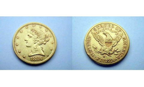 Stati Uniti, 5 Dollari 1884 San Francisco (Liberty) BB+