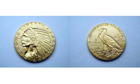 Stati Uniti, 5 Dollari 1912 Indiano SPL+/qFDC