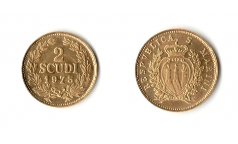 San Marino, 1 + 2 Scudi d'oro 1975