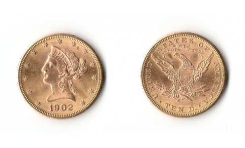 Stati Uniti, 10 Dollari 1902 (Liberty) qFDC