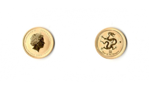 Australia, Elisabetta II 5 Dollari 2012 Drago FDC