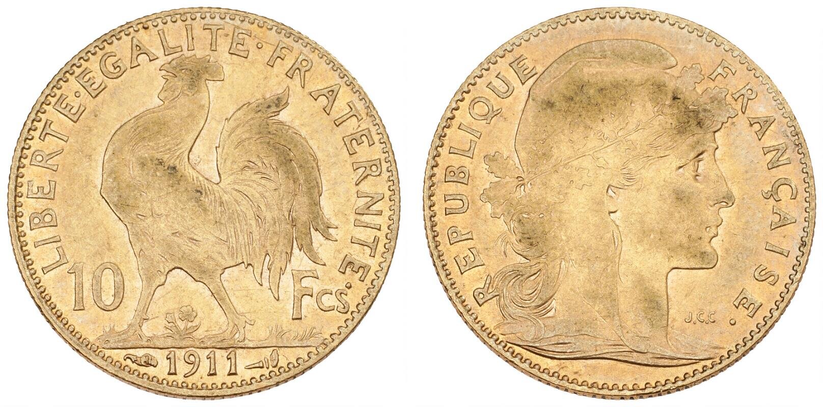 Francia, 10 Franchi 1911 qFDC