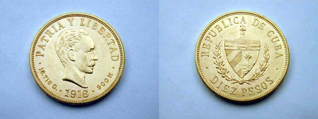 Cuba, 10 Pesos 1916 FDC