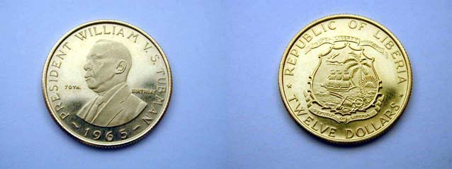 Liberia, 12 Dollari 1965 FS