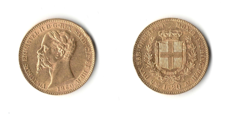 20 Lire 1860 Genova qSPL