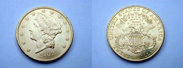 Stati Uniti, 20 Dollari 1907 (Liberty)  qFDC