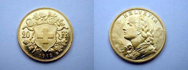 Svizzera, 20 Franchi 1912 FDC