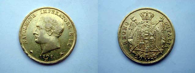 Milano, Napoleone I Re d' Italia 20 Lire 1809 BB+/qSPL