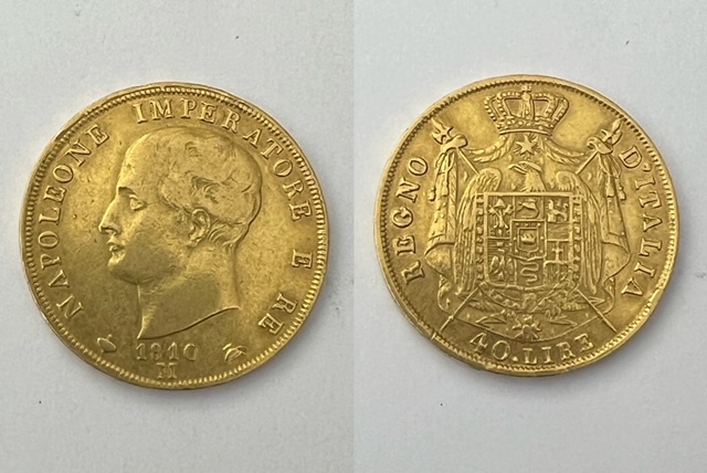 Milano, Napoleone I Re d' Italia 40 Lire 1810 BB