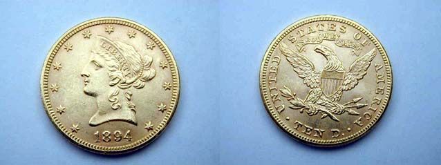 Stati Uniti, 10 Dollari 1894 (Liberty)  qFDC