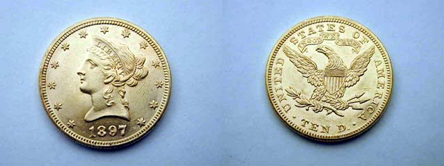Stati Uniti, 10 Dollari 1897 (Liberty) qFDC/FDC