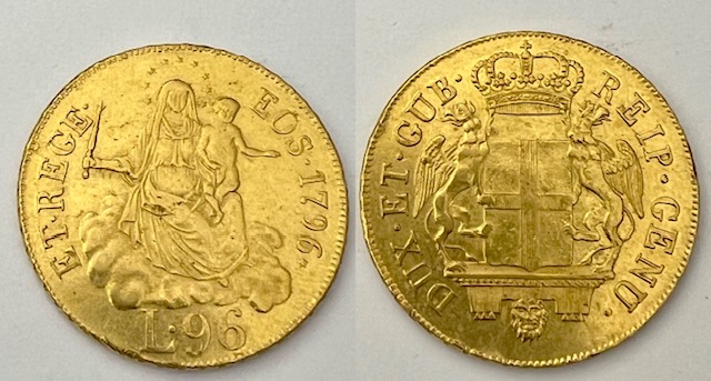 Genova, Dogi Biennali 96 Lire 1796 Molto Raro SPL