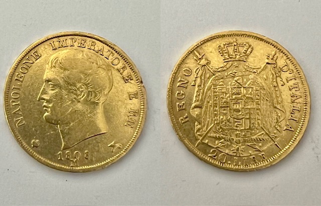 Milano, Napoleone I Re d' Italia 20 Lire 1808 BB+