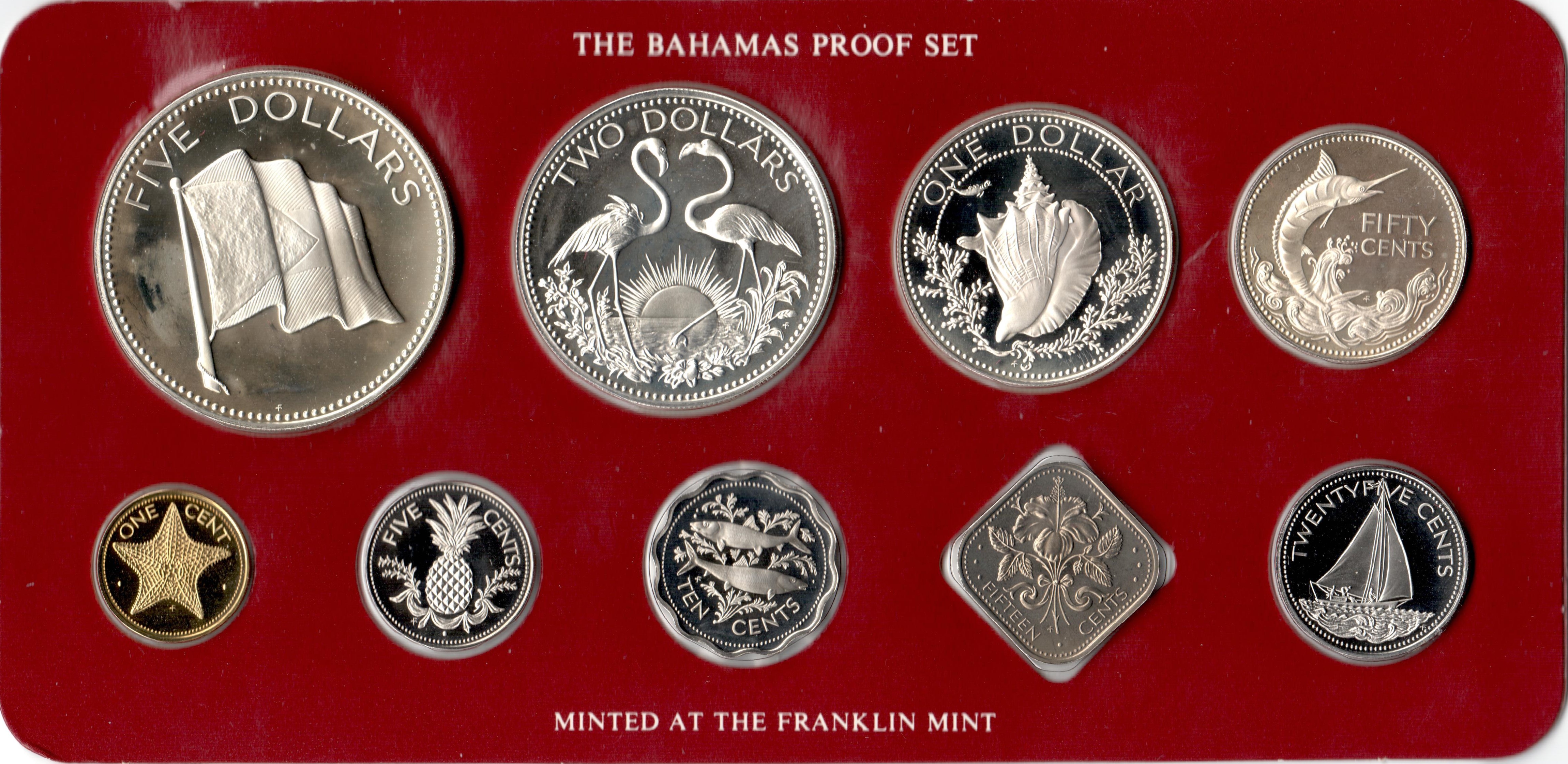 Bahamas, Proof Set, 1977