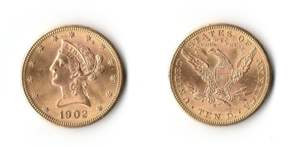 Stati Uniti, 10 Dollari 1902 (Liberty) qFDC