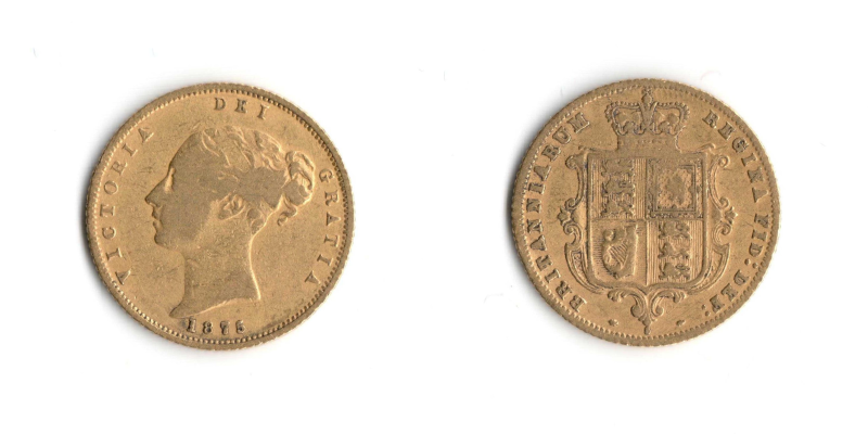 Australia, Vittoria, Mezza Sterlina 1875 Sidney BB+