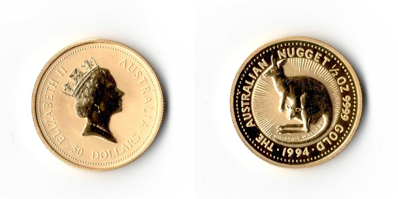 Australia, Elisabetta II 50 Dollari 1994 Canguro  FDC